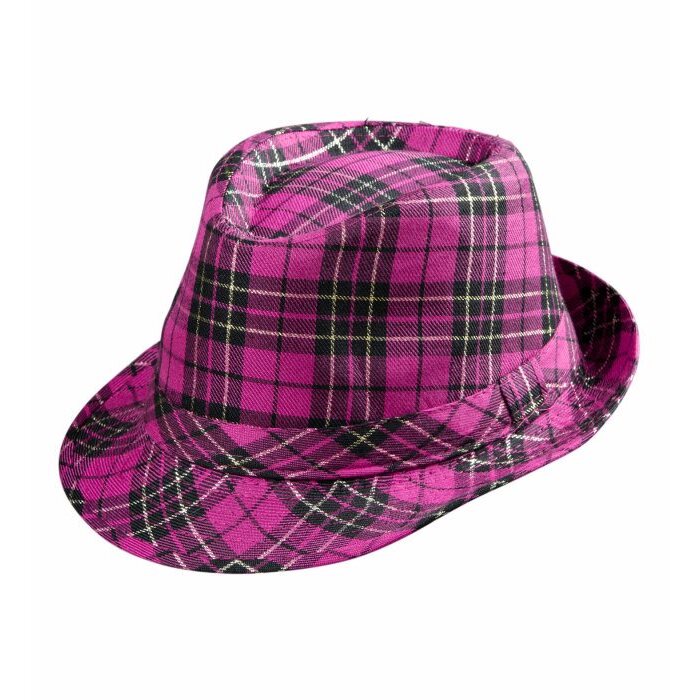 Pink Tartan Fedora
