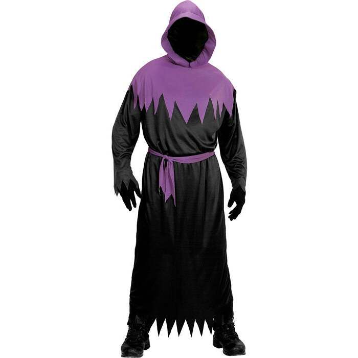 Phantom  Hooded Robe With Invisible Face Mask, Belt 