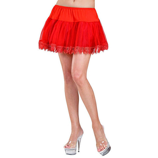 Red Teardrop Lace Petticoat