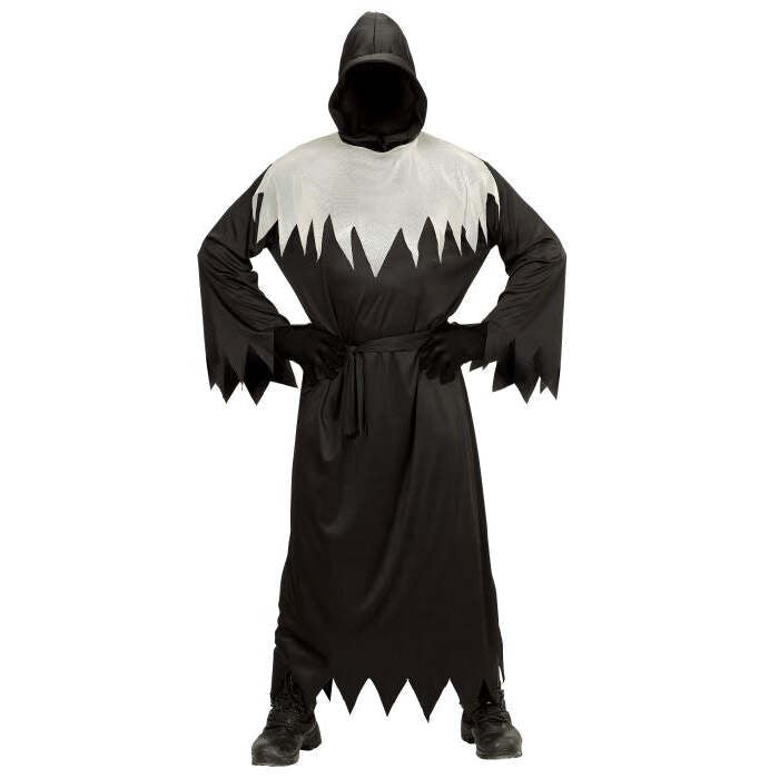Ghoul  Hooded Robe With Invisible Face Mask, Belt 