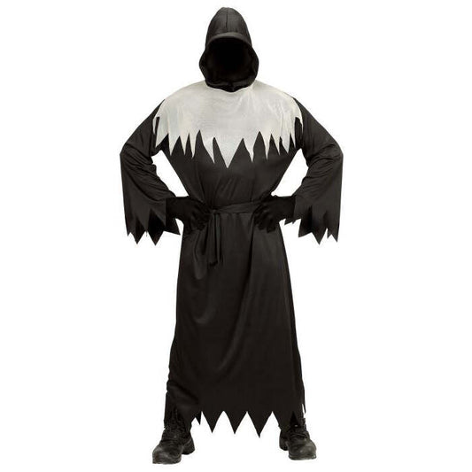Ghoul  Hooded Robe With Invisible Face Mask, Belt 