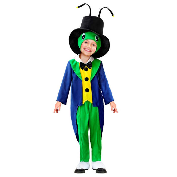 Grasshopper  Tailcoat With Vest, Collar & Bow Tie, Pants, Spats, Hat With Mask 