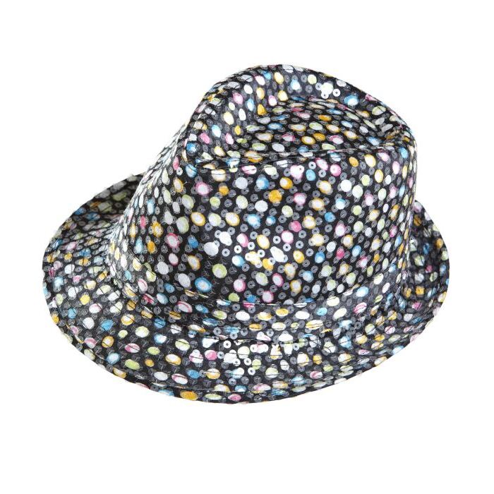 Multicolor Polka Dots Sequined Fedora