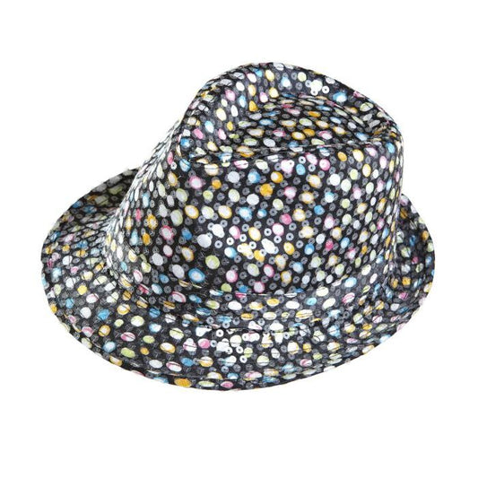 Multicolor Polka Dots Sequined Fedora