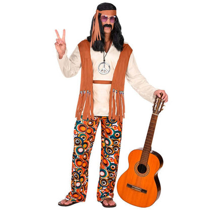 Hippie  Shirt With Vest, Pants, Belt, Headband 