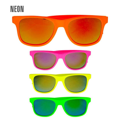 80'S Neon Glasses With Revo Lenses 4 Colors Assorted