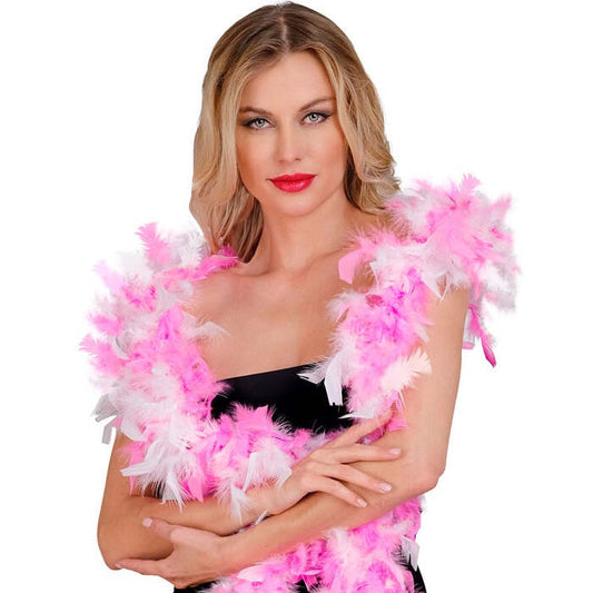 Bicolor Feather Boa Pink/White - 1,80 M - 50 G
