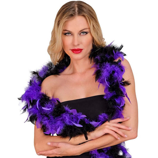 Bicolor Feather Boa Purple/Black - 1,80 M - 50 G