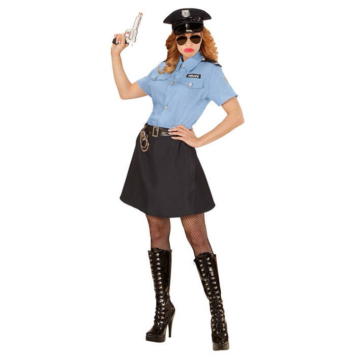 Police Officer  Shirt, Skirt, Belt, Hat 