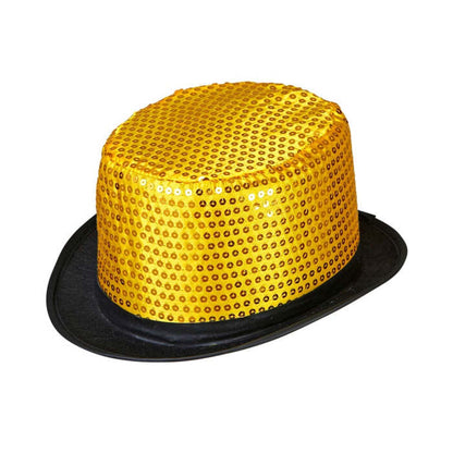 Top Hat Sequin Gold 11 Cm