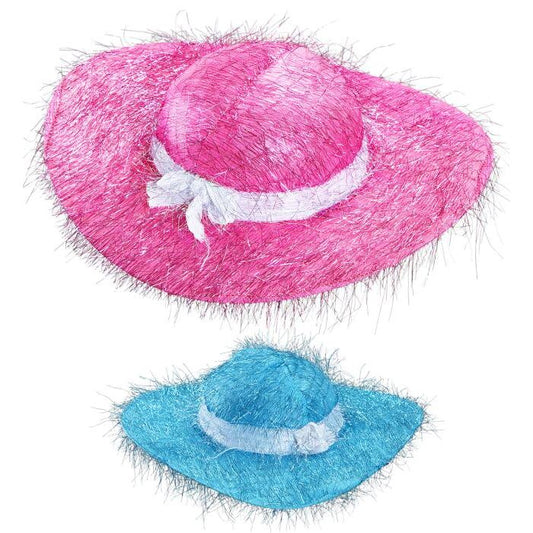Tinsel Lady Hat Pink & Azure Assorted