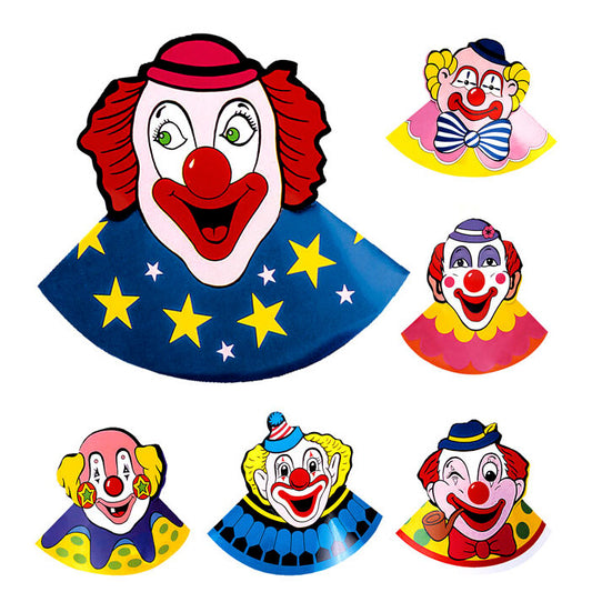 Set Of 6 Clown Hats