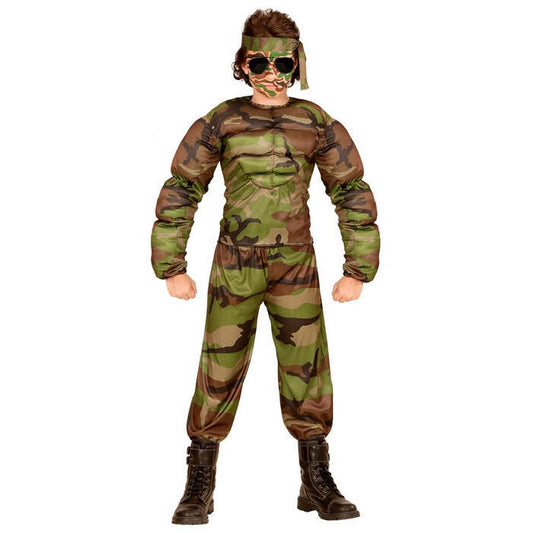 Super Muscle Soldier  Muscle Shirt, Pants, Headband 