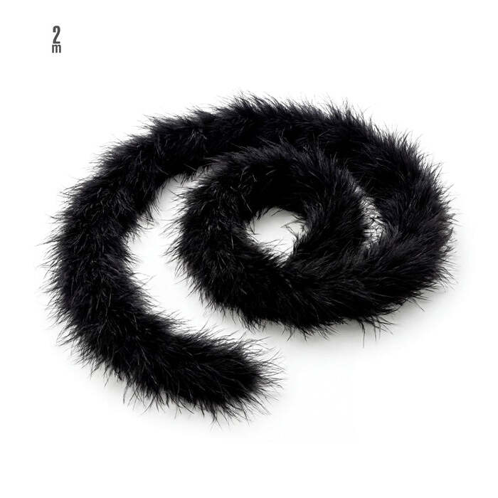 Decorative Marabou Black - 2 M
