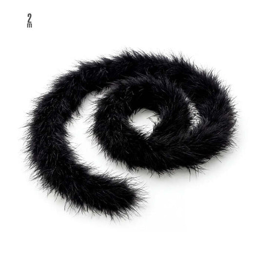 Decorative Marabou Black - 2 M