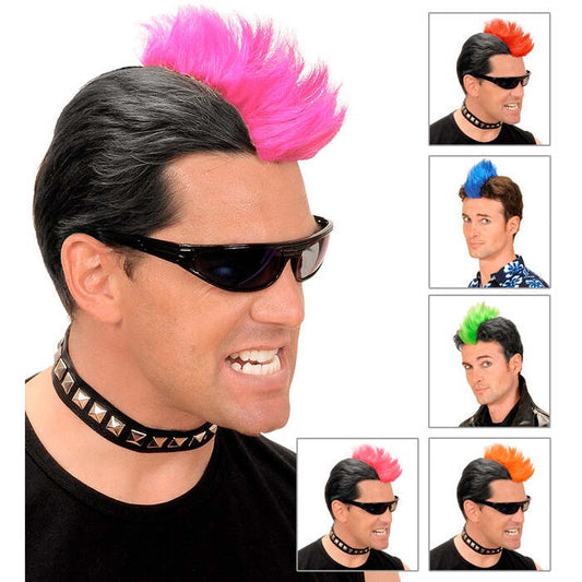 Clip-On Punk Crest 6 Colors Ass.: Red, Blue, Green, Pink, Orange, Purple