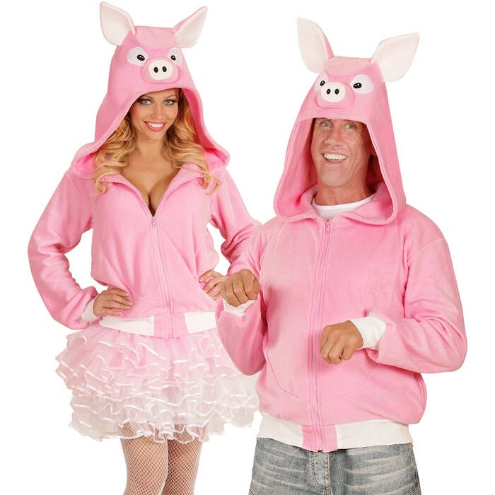 Pig  Hooded Fleece Jacket 