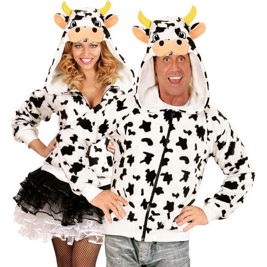 Cow  Hooded Fleece Jacket 