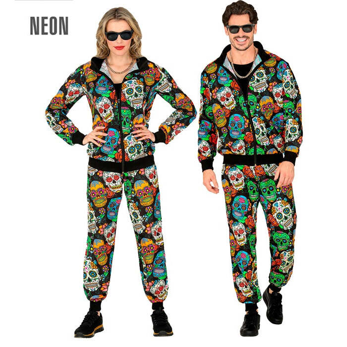 Dia De Los Muertos Party Fashion Tracksuit  Jacket, Pants 