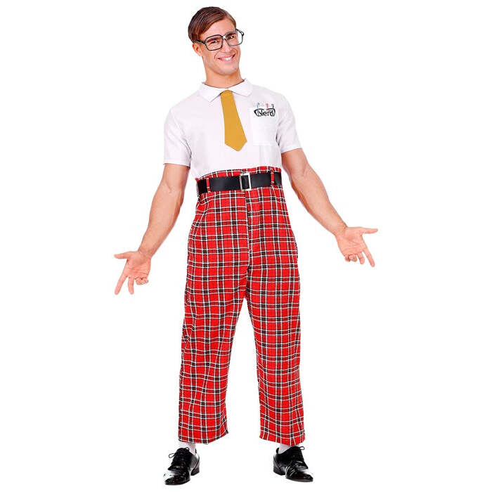 Nerd  Overalls, Belt, Tie, Glasses 