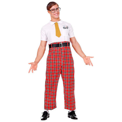 Nerd  Overalls, Belt, Tie, Glasses 