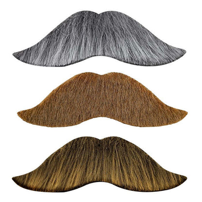 Character Moustache Adhesive - 3 Colors Ass.: Grey, Blond, Brown