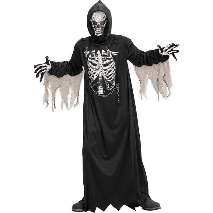 Grim Reaper  Robe With Chain, Hooded Mask 