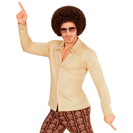 The 70S Groovy Style - Beige  Shirt  