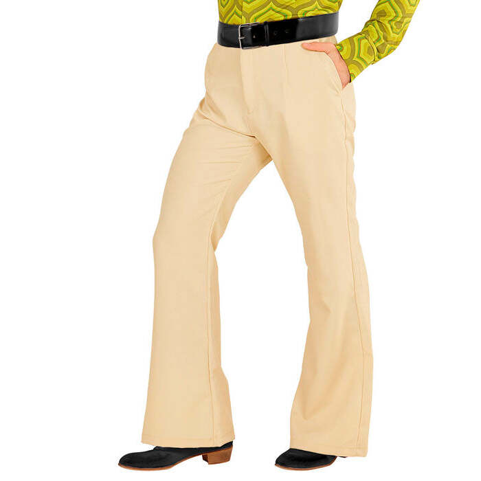 The 70S Groovy Style - Beige  Pants 