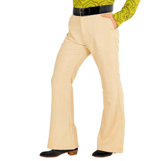 The 70S Groovy Style - Beige  Pants 