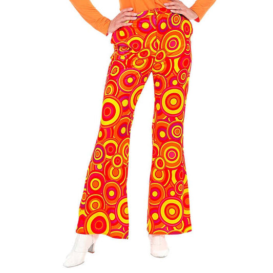 70S Lady Pants Bubbles Orange