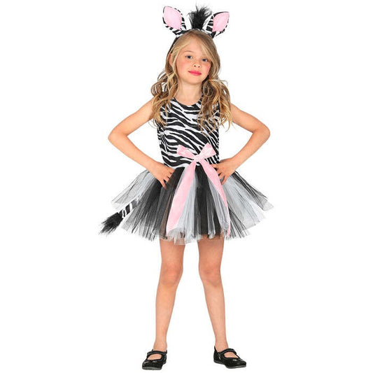 Zebra  Tutu Dress, Headpiece 