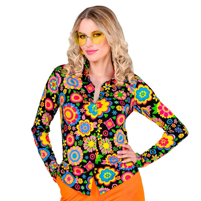 The 60S Fashion - Colorful Flowers  Shirt 