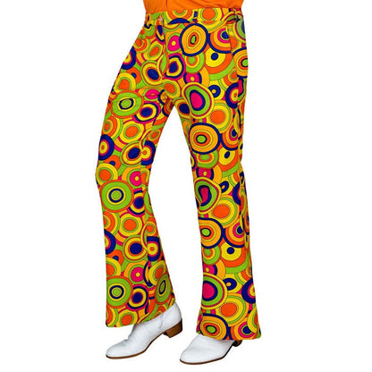 The 70S Groovy Style - Yellow Circles  Pants 