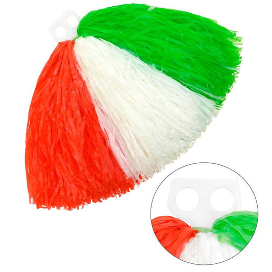 Green-White-Red Pom Pom