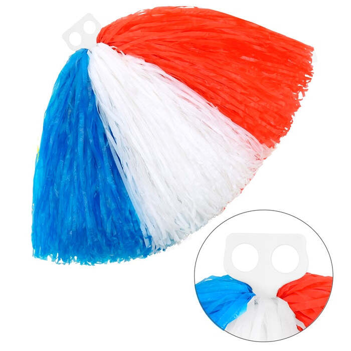 Blue-White-Red Pom Pom