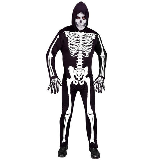 Skeleton  Hooded Jumpsuit 