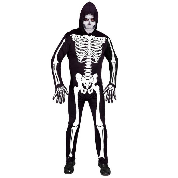 Skeleton  Hooded Jumpsuit 