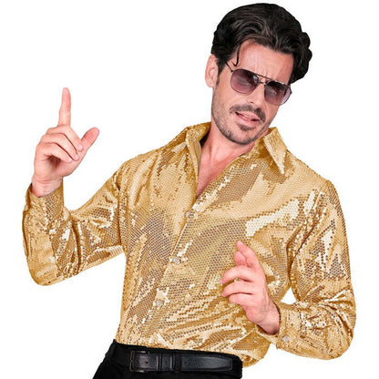 Party Fashion Shirt  Gold Sequin Shirt 