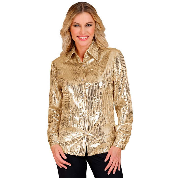 Party Fashion Shirt  Gold Sequin Shirt 