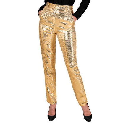 Party Fashion Pants  Gold Sequin Pants 