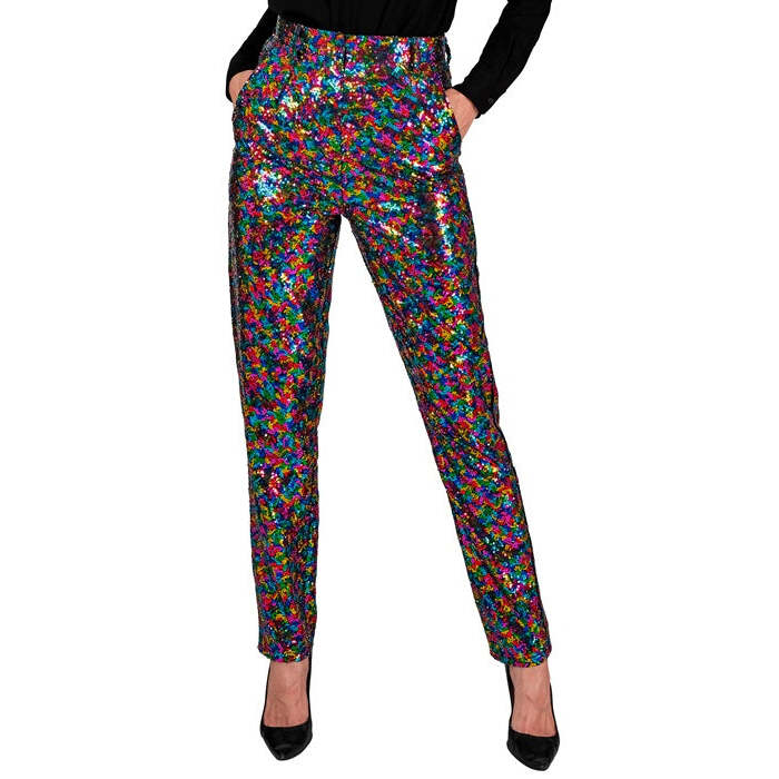 Party Fashion Pants  Multicolor Sequin Pants 