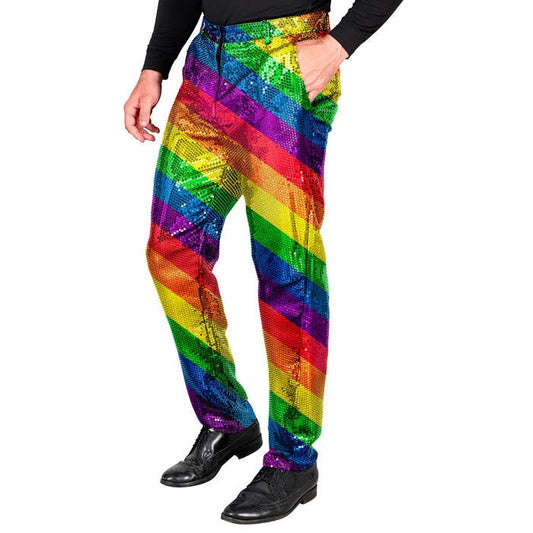 Party Fashion Pants  Rainbow Sequin Pants 