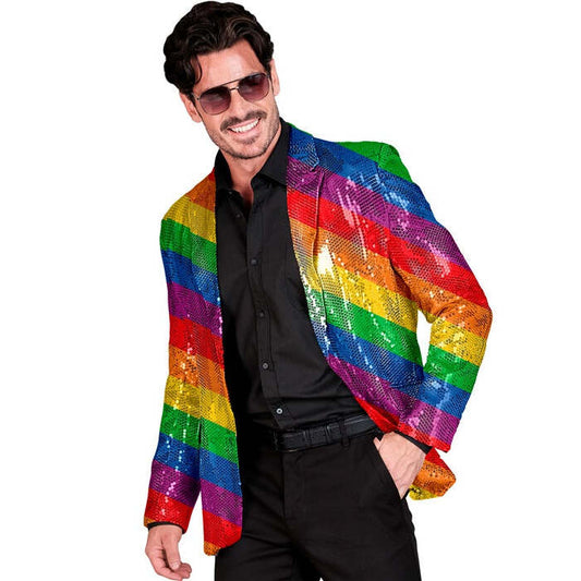 Party Fashion Jacket  Rainbow Sequin Jacket 