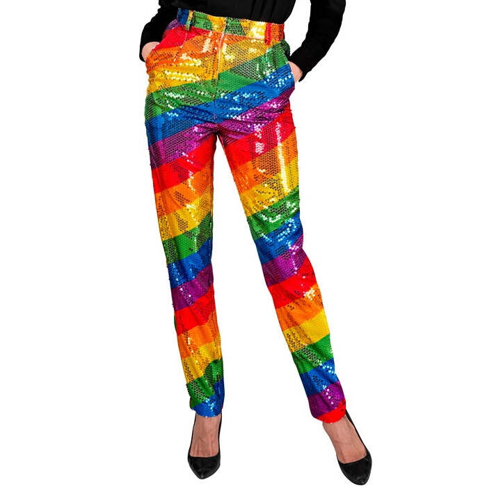 Party Fashion Pants  Rainbow Sequin Pants 