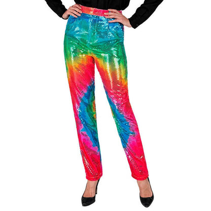 Party Fashion Pants  Tie Dye Sequin Pants 