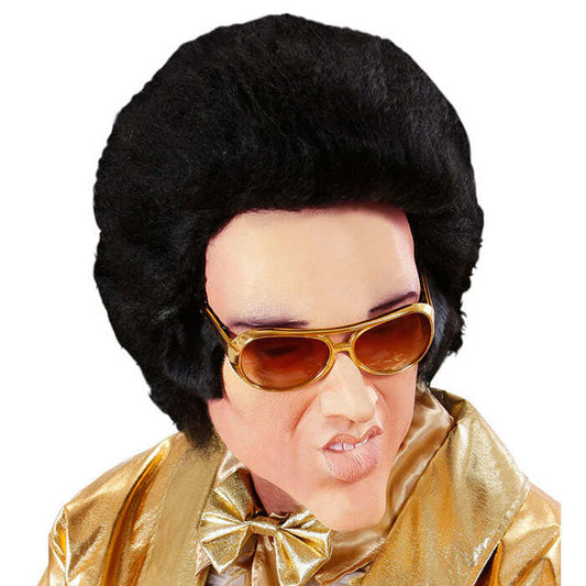 King Of Rock'N'Roll Foam Latex Mask With Wig