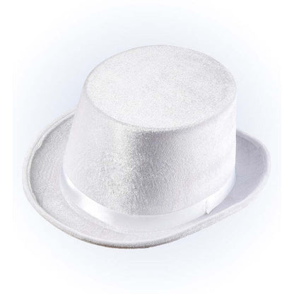 White Top Hat Velvet 13 Cm
