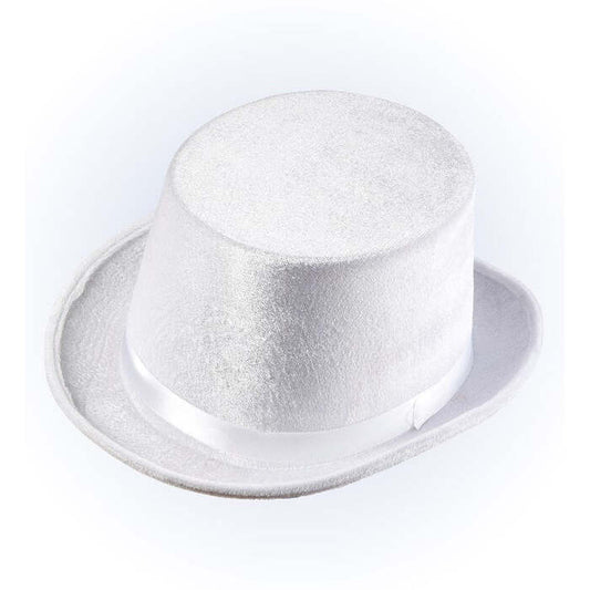 White Top Hat Velvet 13 Cm
