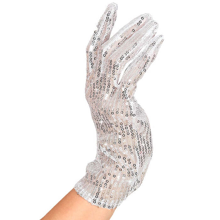 Silver Sequin Glove